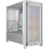Corsair FRAME 4000D RS ARGB midi tower behuizing Wit | 2x USB-A | 1x USB-C | RGB | Tempered Glass