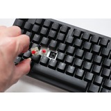 Ducky Zero 6108 Classic Black, gaming toetsenbord Zwart/wit, US lay-out, Cherry MX2A Speed Silver, RGB leds, Double-shot PBT, hot swap, 2.4GHz | Bluetooth | USB-C