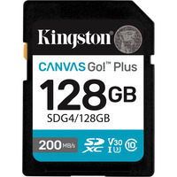 Kingston Canvas Go! Plus SDXC 128 GB geheugenkaart Zwart, Class 10, UHS-I U3, V30