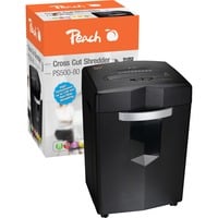Peach Auto Cross Cut Shredder PS500-80 papierversnipperaar Zwart/zilver