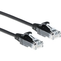 ACT Connectivity LSZH U/UTP CAT6 datacenter slimline patchkabel snagless met RJ45 connectoren Zwart, 10 meter