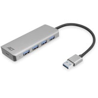 ACT Connectivity USB-A hub 3.0, 4 poorts USB-A usb-hub Aluminium