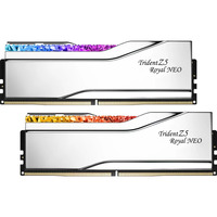 G.Skill 64 GB DDR5-6000 Kit werkgeheugen Zilver, F5-6000J2636H32GX2-TR5NS, Trident Z5 Royal Neo, EXPO